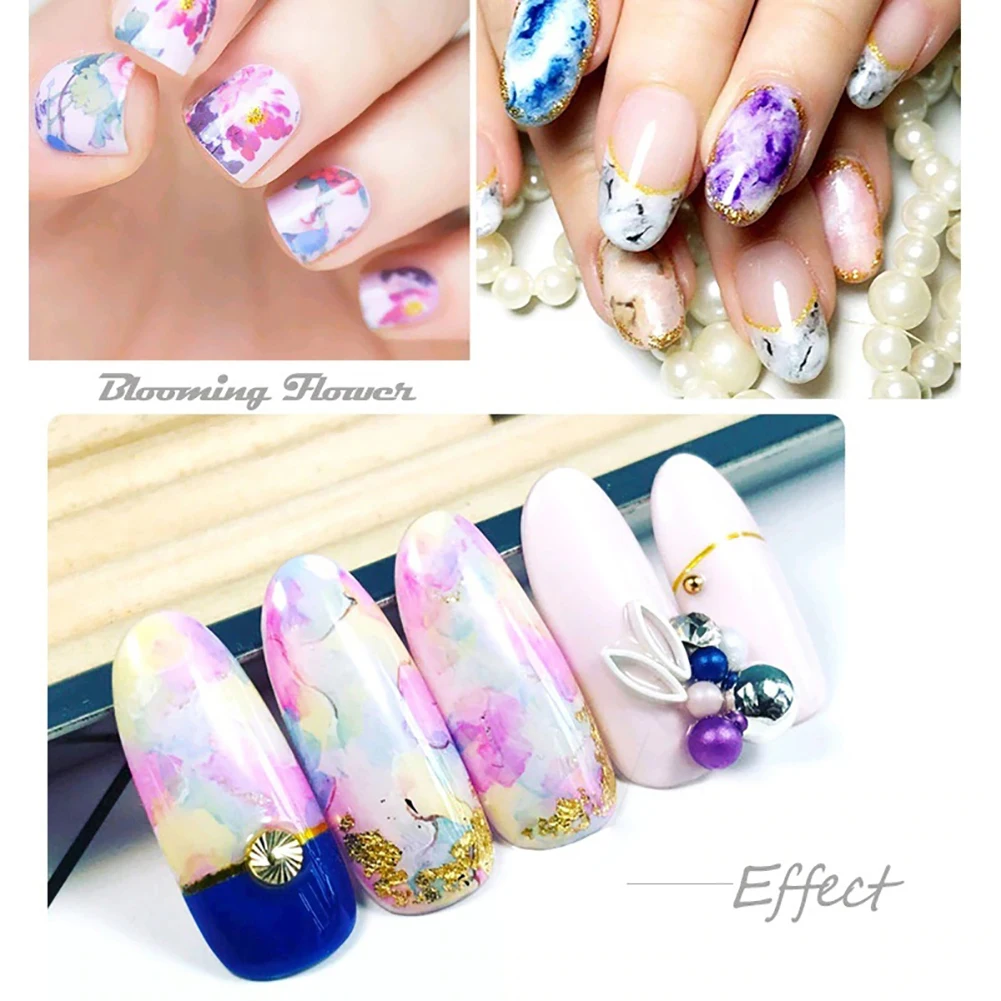 DIY акварельный лак с чернилами, цветной гель для дизайна ногтей, легко наносится, эффект дыма, размазывающийся лак, декор для ногтей