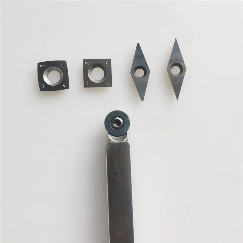 5Pcs Carbide Inserts Assorted Cutter Blades Set Diamond Square Round Wood Turning Working Lathe Tools Cutters | Инструменты