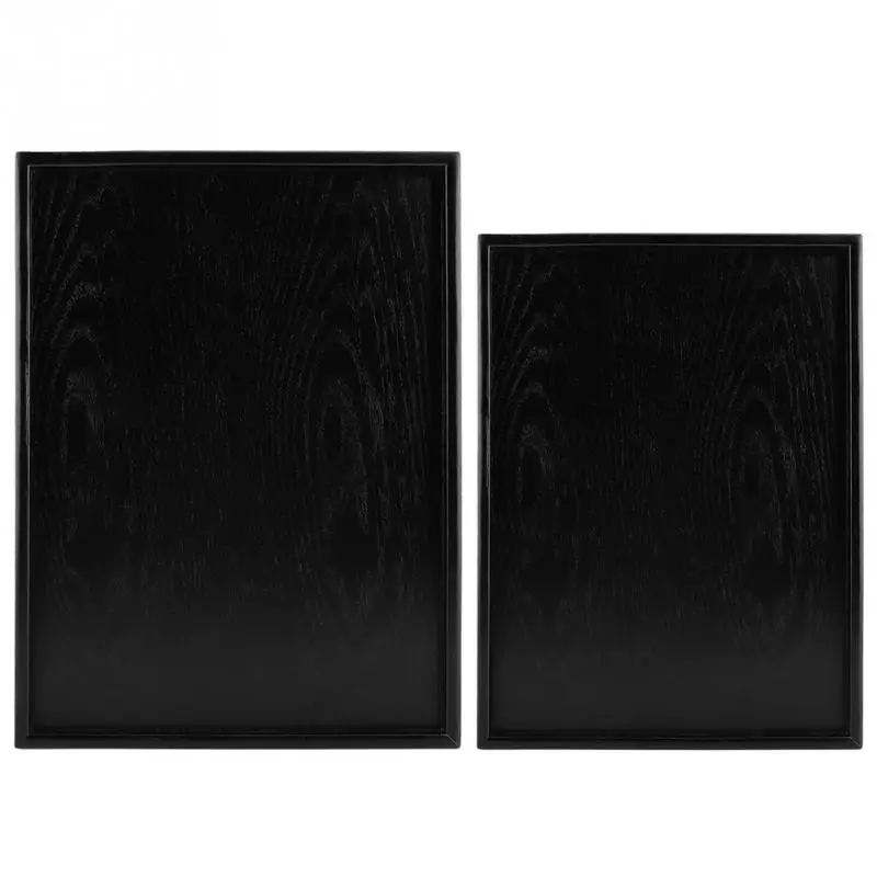 Tea Tray 5 Sizes Rectangle Wood Green Tea Board Puer Tea Trays Storage Cup Plate Kung Fu Serving Tray Accessories