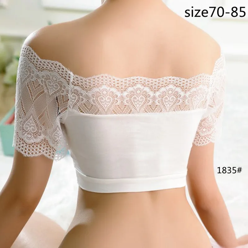 

Sale Sexy Women Black White Shirt Hollow Tube Top Padded Bra Wrap Chest Bra Cropped Tops Fitness Costume DYROREFL