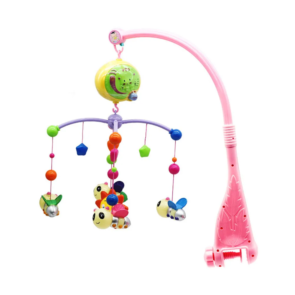 Carton Music Toy Baby Plastic Hanging Crib Electric Rotating Adjustable Animal Shape Gift Bed Bell Non-toxic Funny Rattles