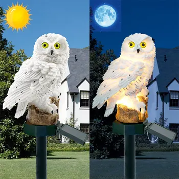 

Waterproof Garden Owl Animal Ornament LED Light Solar Power Path Yard Lawn Decor Lamp Outdoor Garden Statues Bird High Quality