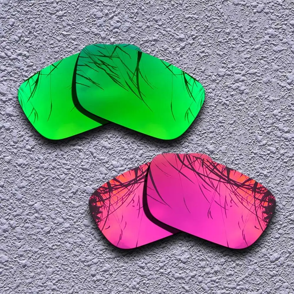 Green-Purple Red 2 пары поляризованных сменных линз для солнцезащитных очков Оукли-несколько вариантов - Цвет линз: Green-Purple Red