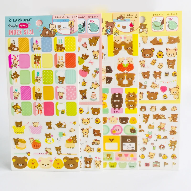 

1 Sheet Cute Rilakkuma Decorative Stickers DIY Computer Notebook Decor