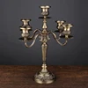 Candle Holders 3-arms/5-arms Bronze Metal Wedding Candlestick Decoration Candle Stand Light Holder for Home Decor ► Photo 1/6