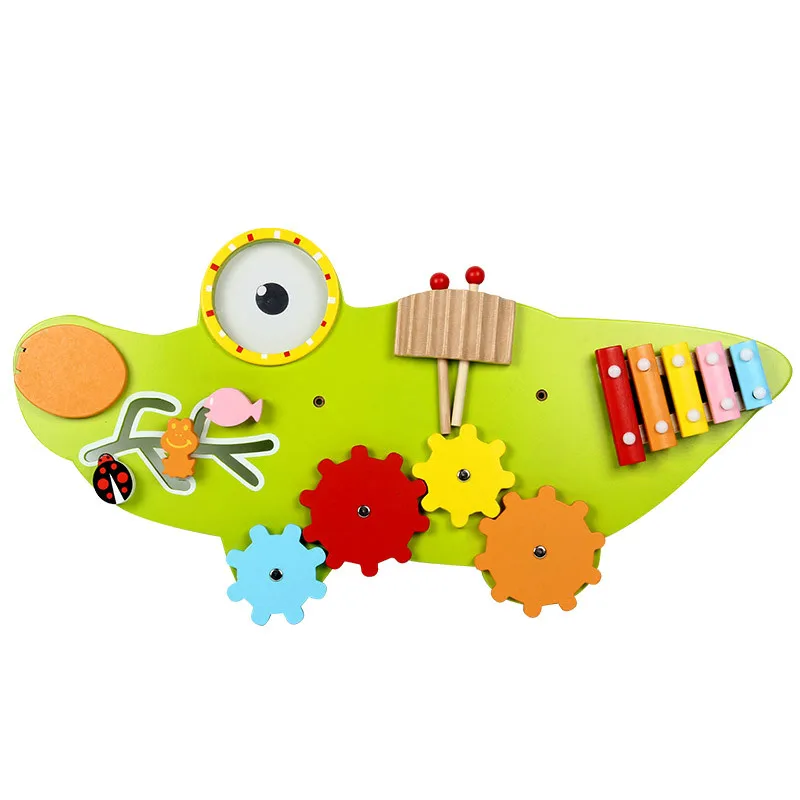Красочная деревянная детская игрушка Настенная игра музыкальная модель