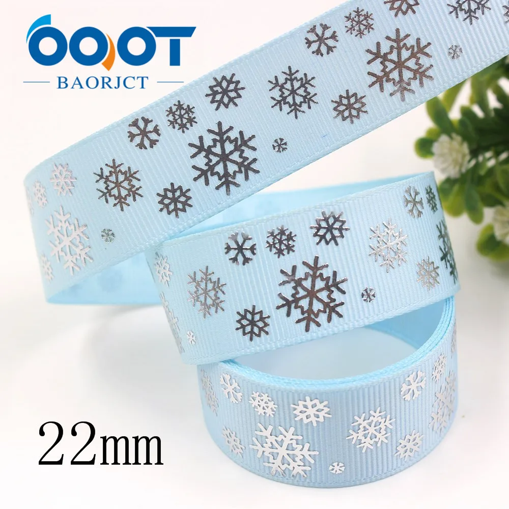 OOOT BAORJCT I-19812-1884 22 мм 10 ярдов Рождество Снежинка бронзовые ленты, DIY ручной работы подарочные упаковочные материалы Свадебная вечеринка
