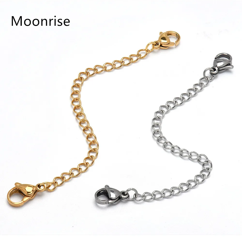 Lot De 10 Rallonges De Collier En Acier Inoxydable Doré Pour