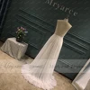 Mryarce Exclusive lace Beading Flowing Chiffon Side Split Beach Wedding Dress Open Back Bridal Gowns 6