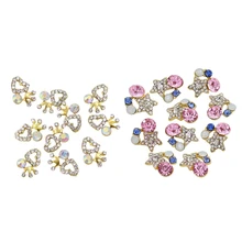 20 шт 3D Хрустальные Стразы для ногтей художественные блестки наклейки Советы DIY(пентаграмма и сердце+ корона