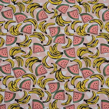 

Factory Direct Watermelon Banana Stamp 100% Cotton Canvas, Fruit Printed Canvas , Handmade Fabric Spot