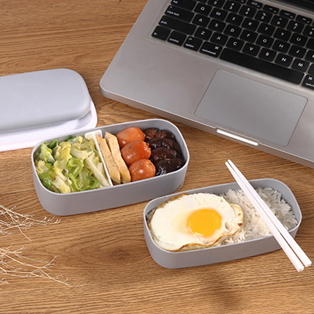 Изолированная коробка Bento в японском стиле для хранения продуктов Многоразовые для детей и взрослых двухслойная микроволновая печь для обедов со съемными столовыми приборами