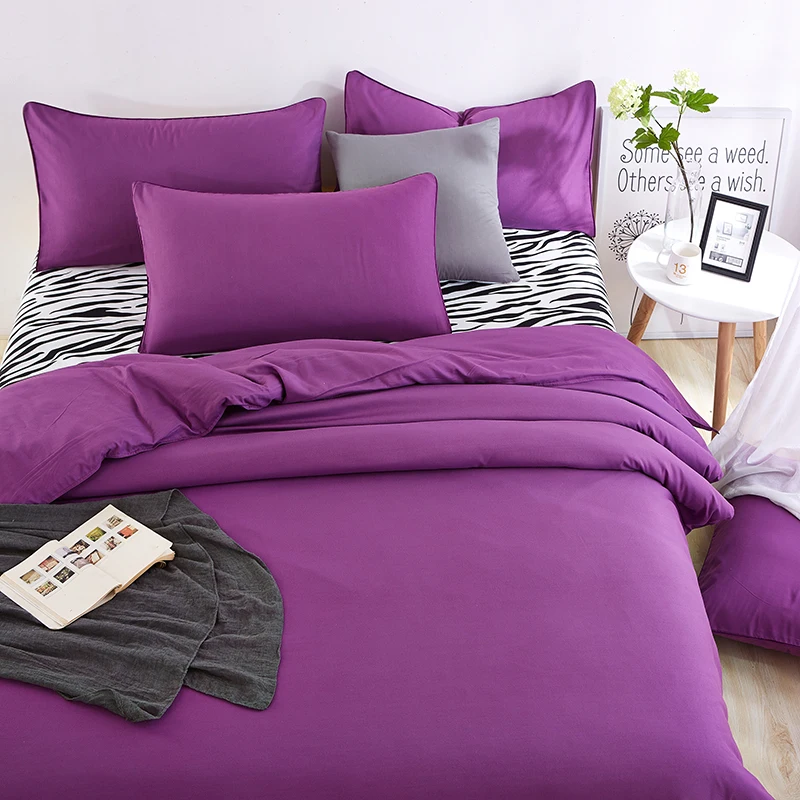 

Bedding solid Color leopard print four-piece set Aloe vera cotton can be customized simple comfortable home textile quilt cover