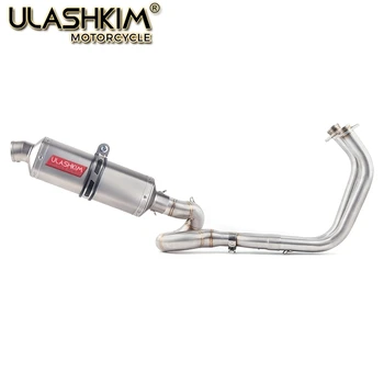 

Motorcycle Exhaust Muffler Middle Link Pipe Full System Slip On For kawasaki NINJA650R ninja650 Z650 2017 2018