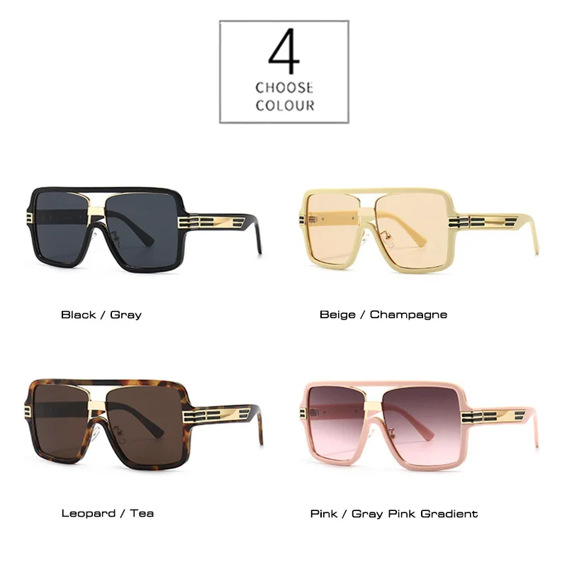 SHAUNA Retro Double Bridges Square Sunglasses Women Gradient Shades UV400  Fashion Brand Designer Rivets Men Sun Glasses - AliExpress