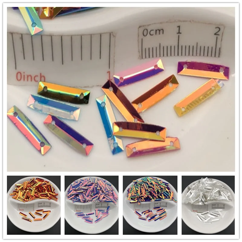 20g 3*13mm Double Holes Shiny Bar Golden Loose Sequin Paillette Sewing Wedding Craft Women DIY Garment Accessory | Дом и сад