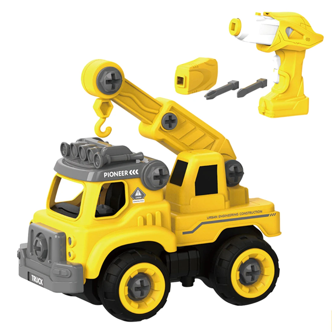 

NFSTRIKE 31Pcs Assembly Electric Remote Control Crane Engineering Car Toy DIY Truck Model Toy Nut Assembly Toy Model Kits