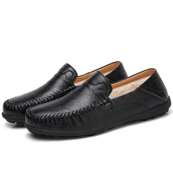 

Tenis Masculino Adulto Zapatillas Casual Genuine Leather Summer Slip On Driver Chaussures