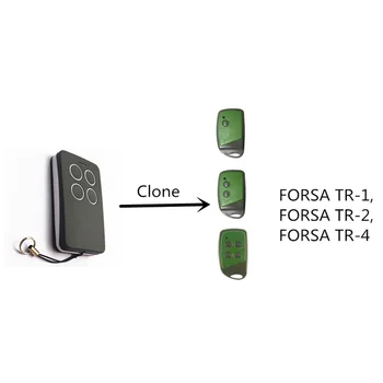 

Copy FORSA rolling code remote control compatible with FORSA TR-1, FORSA TR-2, FORSA TR-4 gate garage door remote control