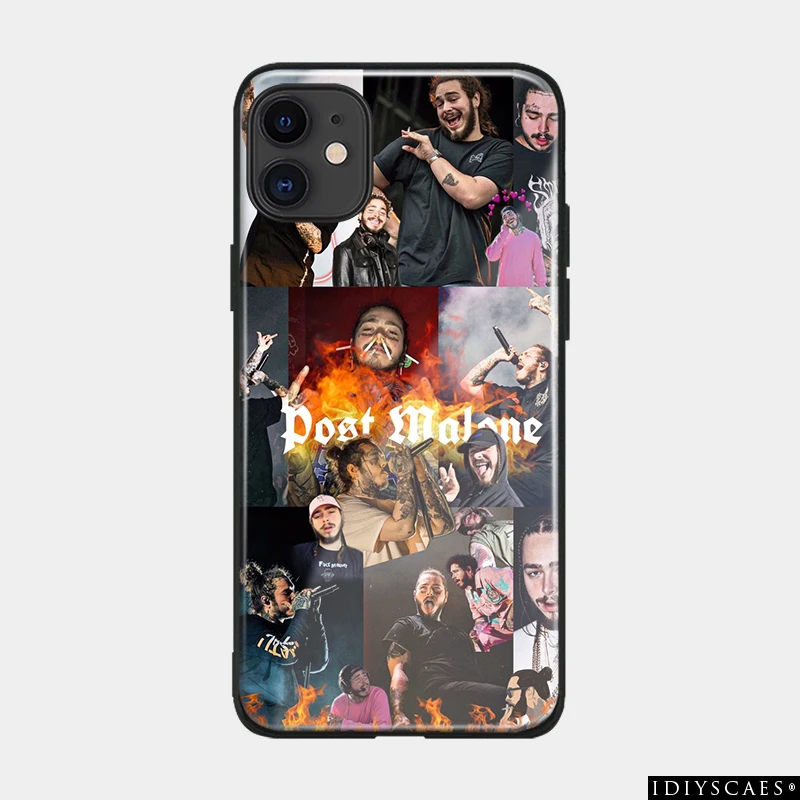 Post Malone collage art стеклянный Мягкий силиконовый чехол для телефона Apple iPhone 6 6S 7 8 Plus X XR