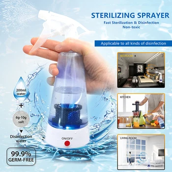 

Portable USB Sterilizer Electrolysis Generator Sodium Hypochlorite Self-made Disinfecting Water Sterilizing Spray Sterilizer