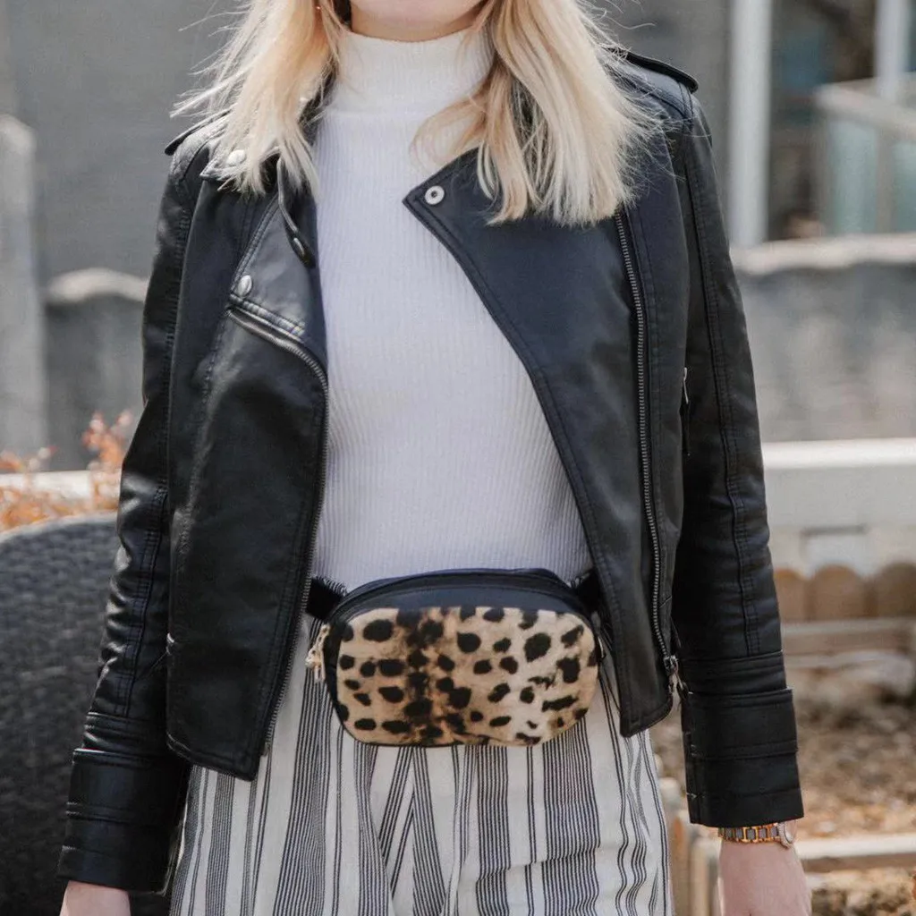 Женская поясная сумка леопардовая поясная Сумка круглая поясная сумка из искусственной кожи с цепочкой дикая нагрудная сумка для телефона Carteras Mujer De Hombro Y Bolsos# YJ