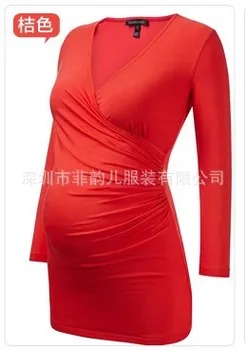 

Tp191 Spring Summer New Style Europe And America Big Brand Maternity Clothes Sexy Fashion Pregnant Women on Clothes Long Sleeve