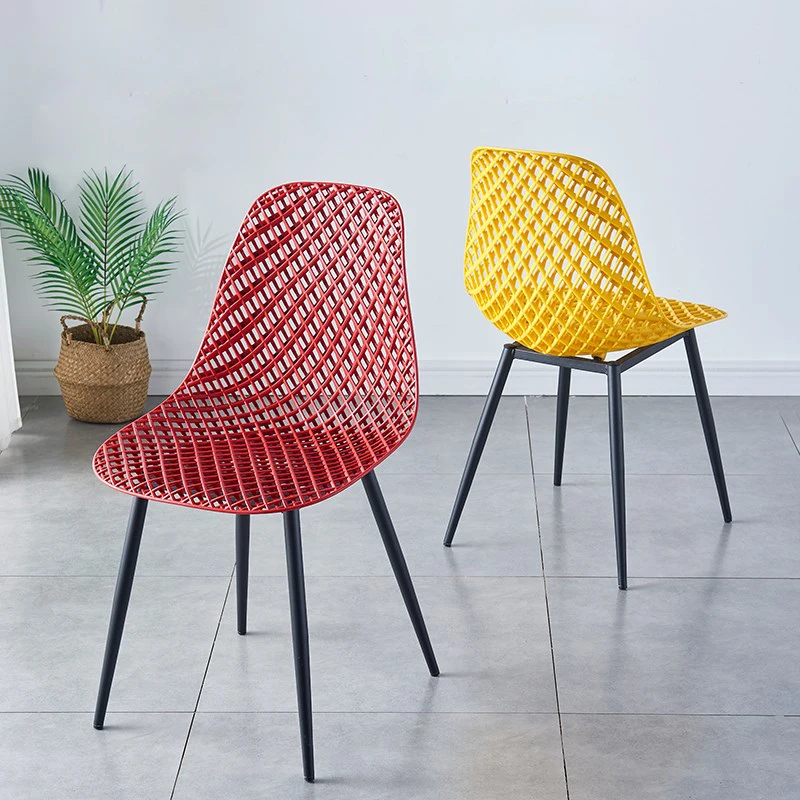 Modern Dining chairs room home Furniture Integrated Relaxing Stool Simple Hollow out plastic chair INS Luxury design | Мебель