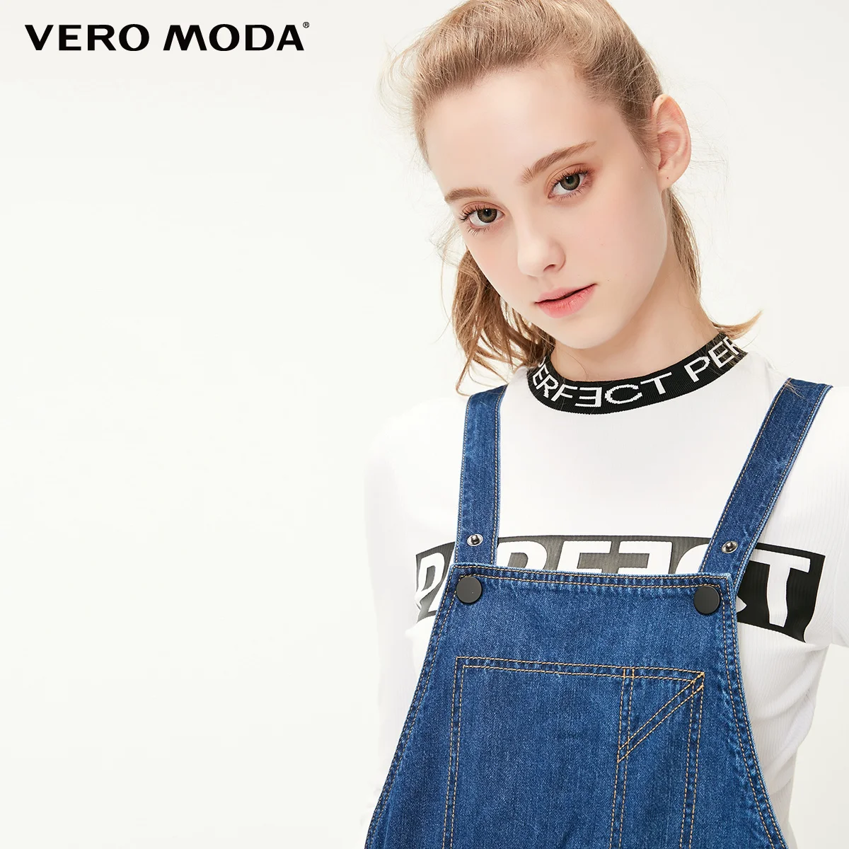 Vero Moda женские хлопковые широкие комбинезоны джинсы | 319164501