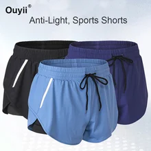 Женские компрессионные быстросохнущие спортивные шорты для бега, йоги спортивные шорты для фитнеса, тренировочные костюмы для спортзала, большие размеры