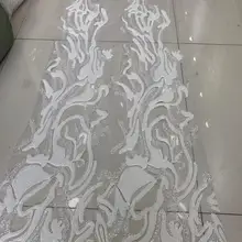 Hh08#5 ярдов/партия лучший белый с металлическим оттенком, слоновая кость цветок бусины Блестки Прекрасный петлевая вышивка тонкой сеткой кружева для пиления свадебное платье/вечерние