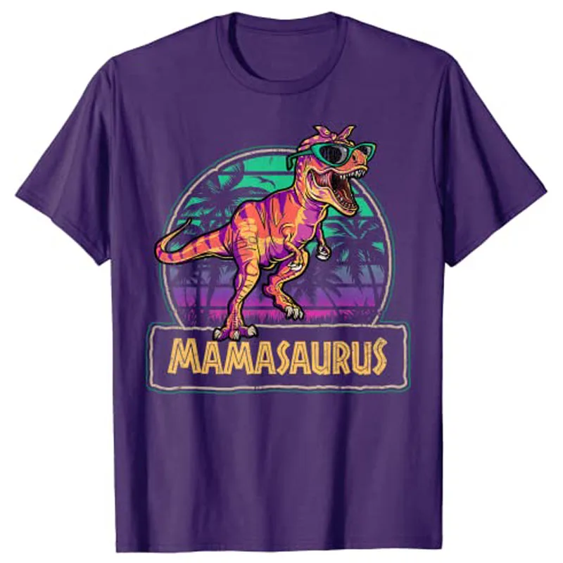 thumbnail image 1 of Camiseta gráfica a juego con la familia Mamasaurus T Rex Dinosaur Mama Saurus para mujer, 1 of 5