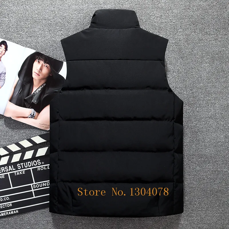 New casual white duck down vest brand mens winter sleeveless jacket and coats men's sleeveless Warm down vest homme
