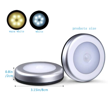 

PIR Motion Sensor 6 Led Night Lights Battery Operated led Cabinet Light for Stairs Closet wardrobe bedroom bathroom kitchen lamp