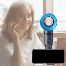 USB рукоять вентилятор охлаждения USB вентилятор перезаряжаемый безлопастной вентилятор для путешествий на открытом воздухе мини 3-Скорость Регулируемый воздушного охлаждения вентилятор Cooler