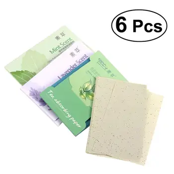 

6 Pack Convenient Refreshing Oil Absorbing Paper Tissue for Travel Cosmetic Make Up Beauty Skin Care Tools