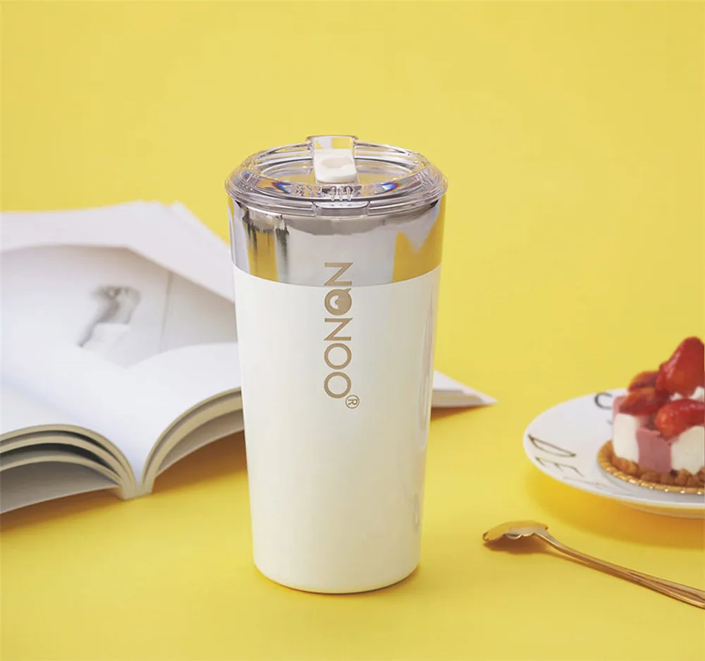 Кофейная кружка Xiaomi NONOO 580 мл бутылка для воды 6H сохраняет тепло и для сохранения холода кружка из нержавеющей стали Тритан крышка BPA- чашка