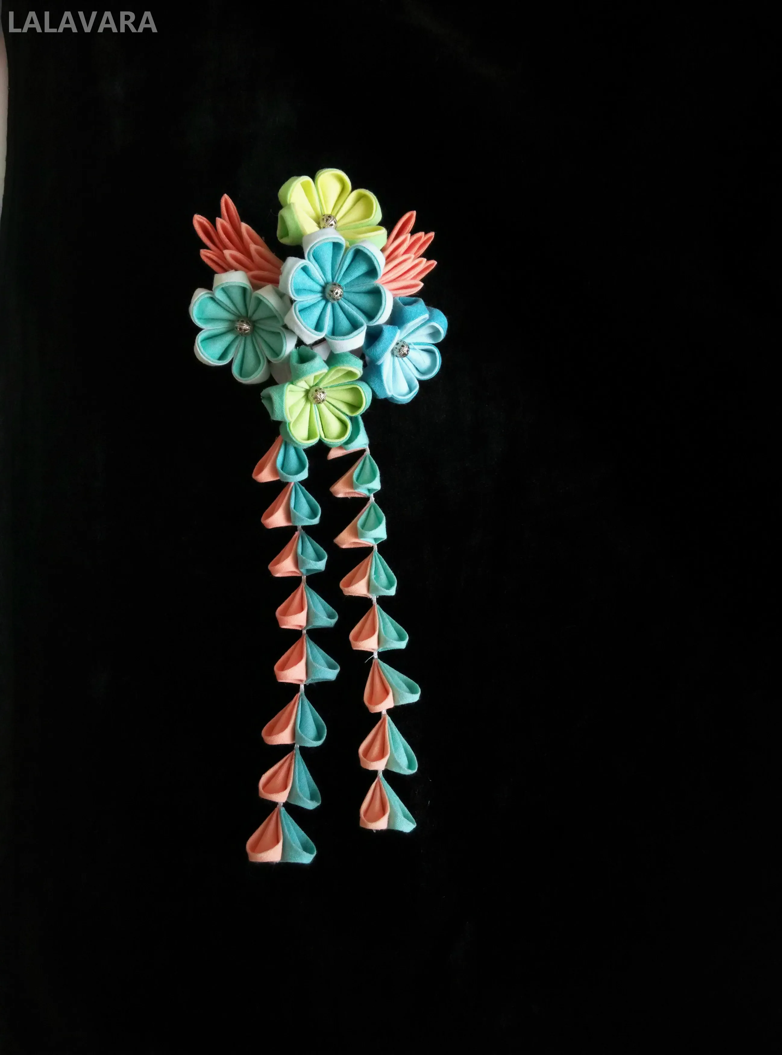 LALAVARA на заказ японские Kanzashi Женские кимоно шпильки для волос Свадебные традиционные аксессуары для волос