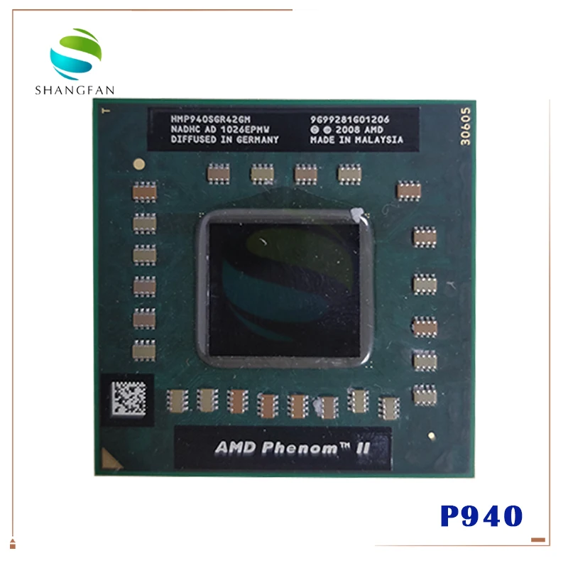 Процессор для ноутбука AMD P940 HMP940SGR42GM 1 7 ГГц 2 Мб четырехъядерный разъем S1 (S1g4) PGA638 |