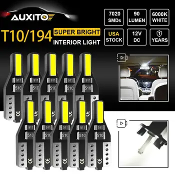 

10pcs car T10 194 168 LED CANBUS LED Interior Lights License Plate Wedge lamp Reading Dashboard Parking Lights car accessory