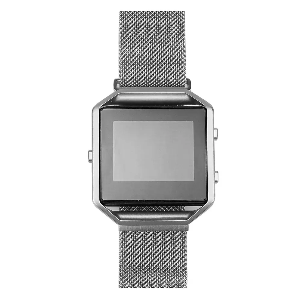Сетчатый ремешок, металлический каркас для Fitbit Blaze, ремешок для часов, нержавеющая сталь, черный, розовый, золотистый, серебристый
