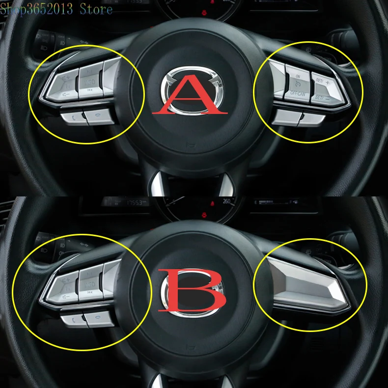 Для Mazda 3 Axela M3- ABS Хромированная ручка панели рулевого колеса кнопка переключатель Накладка авто аксессуары