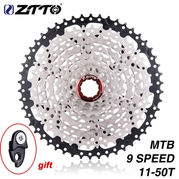 

ZTTO MTB 9 Speed 50t Cassette Mountain Bike Cassette 9v 11-50T Wide Ratio Bicycle 9S Freewheel Compatible with M430 M4000 M590