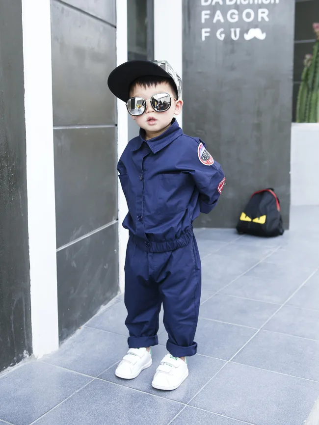 Spring and autumn new children's clothing Korean children's loose fitting  boys two piece cotton two piece suit|Clothing Sets| - AliExpress