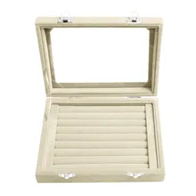 Бархатные ювелирные изделия дисплей серьги в Корейском стиле тарелка Шкатулка портативные серьги кольцо многофункциональная коробка для хранения ювелирных изделий