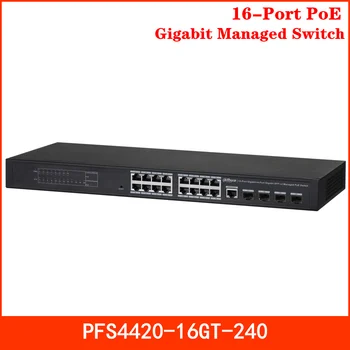 

Dahua 16-Port PoE Gigabit Managed Switch Redundancy:STP/RSTP/MSTP IPv4/IPv6, and DHCP Large data cache(4M) PFS4420-16GT-240