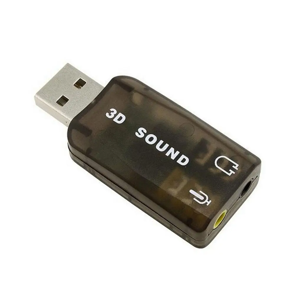 Внешний USB адаптер звуковой карты аудио 5,1 Виртуальный 3D USB до 3,5 мм микрофон динамик наушники интерфейс для ноутбука компьютер ПК