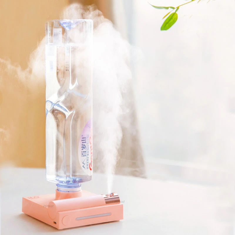 Billige Wasser Flasche Tragbare Luftbefeuchter Wiederaufladbare Aromatherapie Humidificador USB Aroma Air Diffusor Mit Nacht Lampe Für Reise