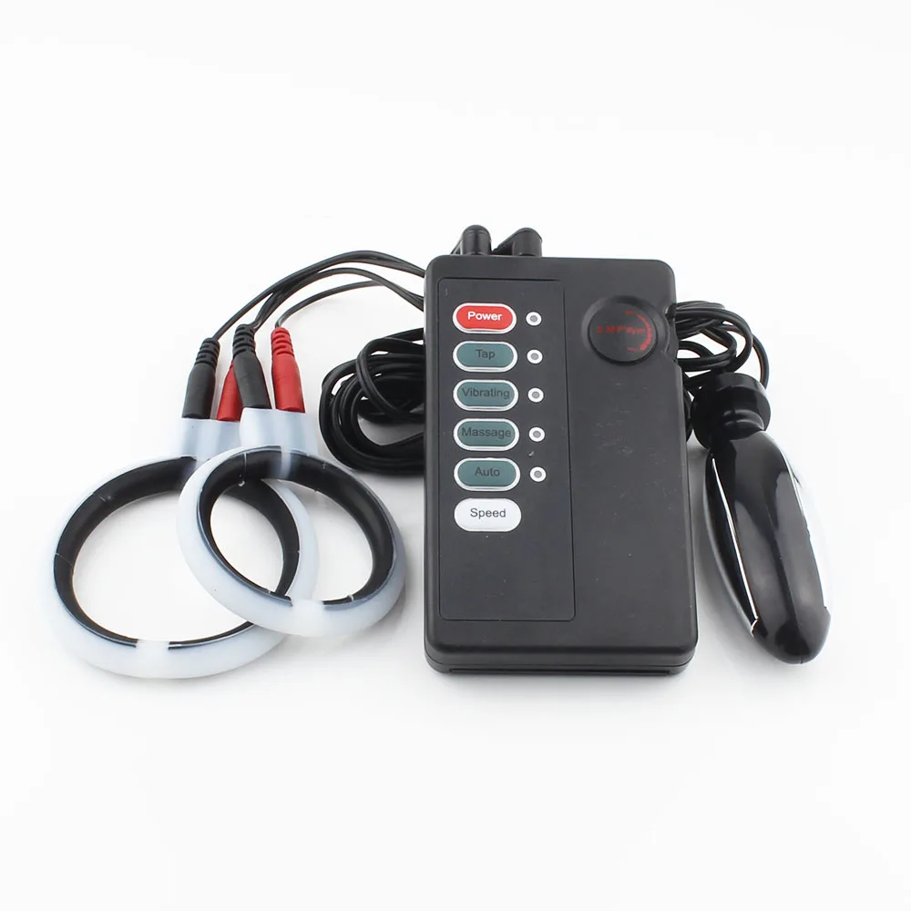 Electric Shock Anal Plug Peni Ring Urethral Plug Sex Toys,Two Output Power Box,BDSM Sexusl Electrostimulator For Men Masturbator