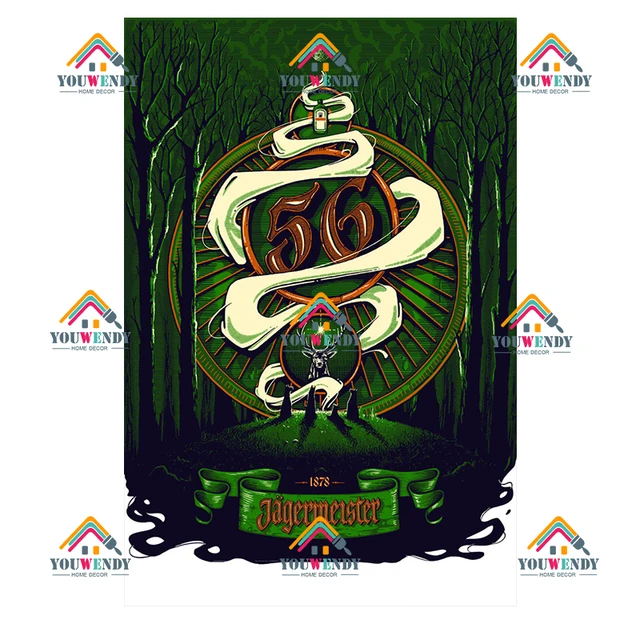 Jagermeister Liqueur Vintage Metal Plaque Retro Alcohol Tin Signs Yege Holy Deer Wine Metal Plate Pub Bar Man Cave Wall Decor 52211